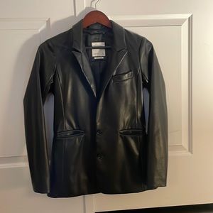 A&F Vegan Leather Blazer - XS